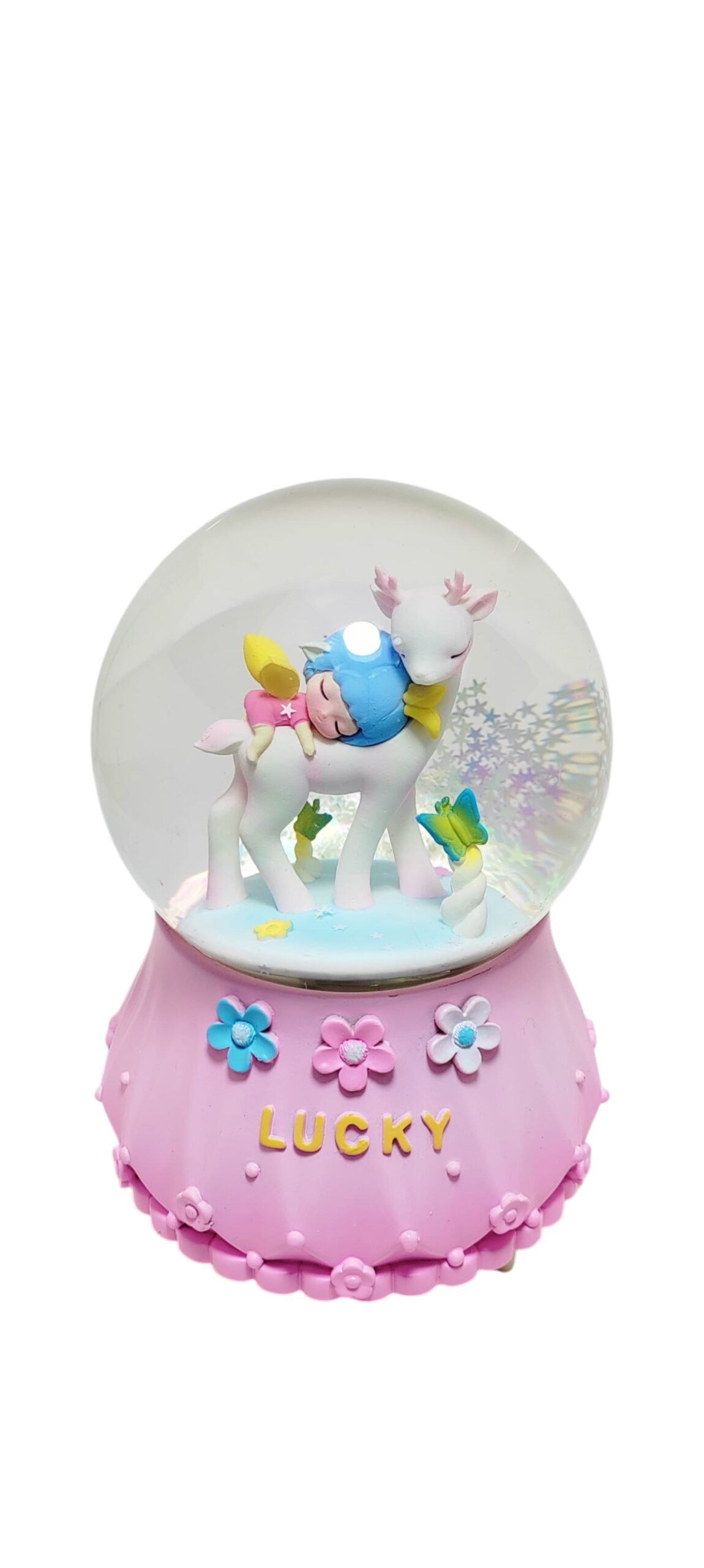 "Lucky" Special Snow Ball w/light & sound (pink) - Image 2