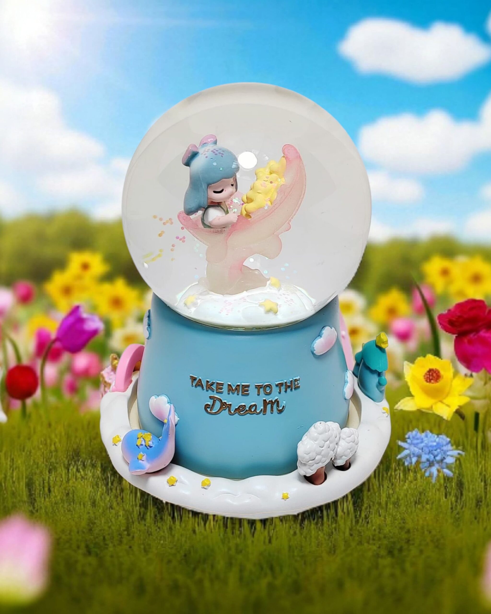 "Dream" Rotating Snow Ball (Blue)