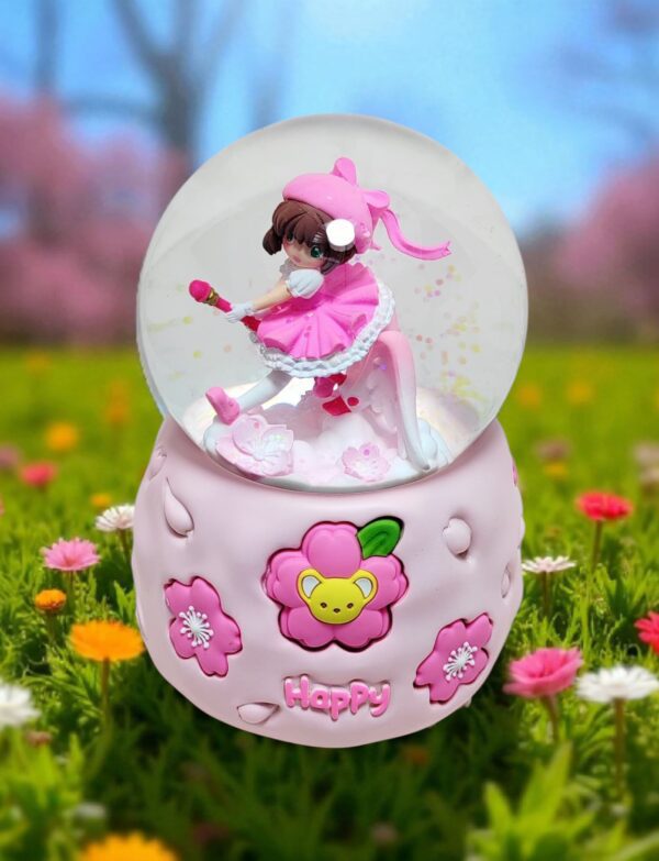 " Happy" Special Snow Ball w/light & sound (pink)