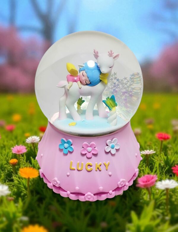 "Lucky" Special Snow Ball w/light & sound (pink)