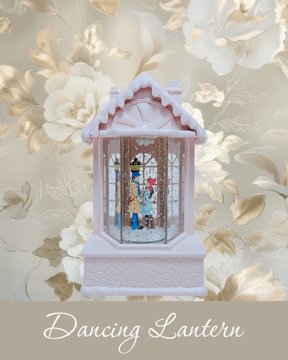 Dancing Glitter Lantern Flamingo XL "Couple "