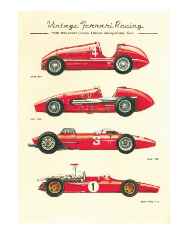 Vintage Racing Cars Greeting Card