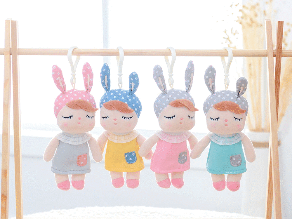Mini Angela Doll Keychain ( Polka Yellow) - Image 2