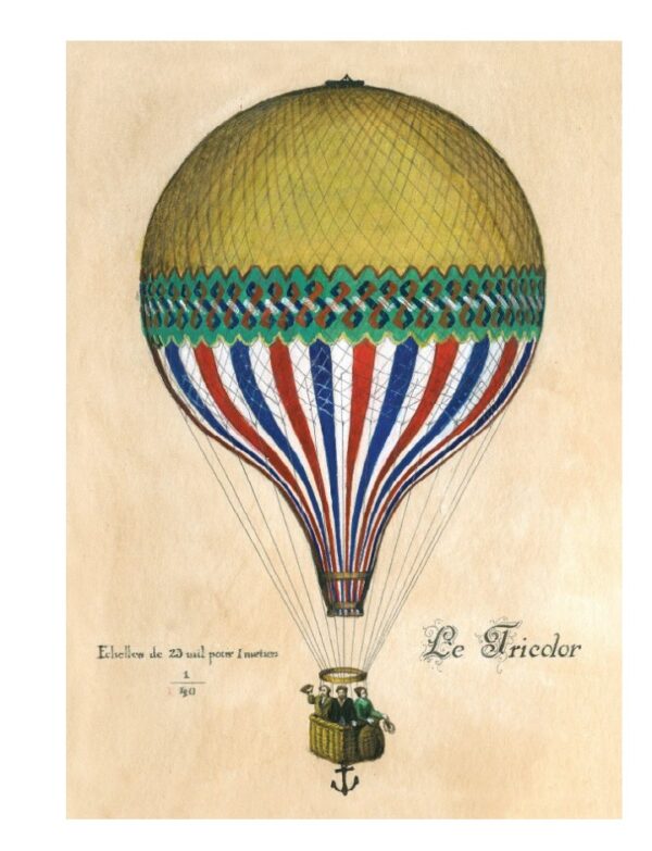 Le Tricolor Balloon Greeting Card