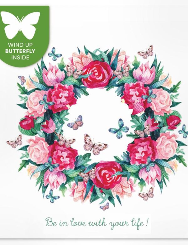 "Flower Wreath"  Magic Butterflies