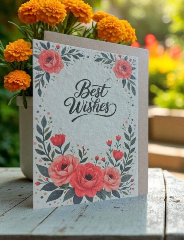 "Best Wishes" Plantable Greeting Card