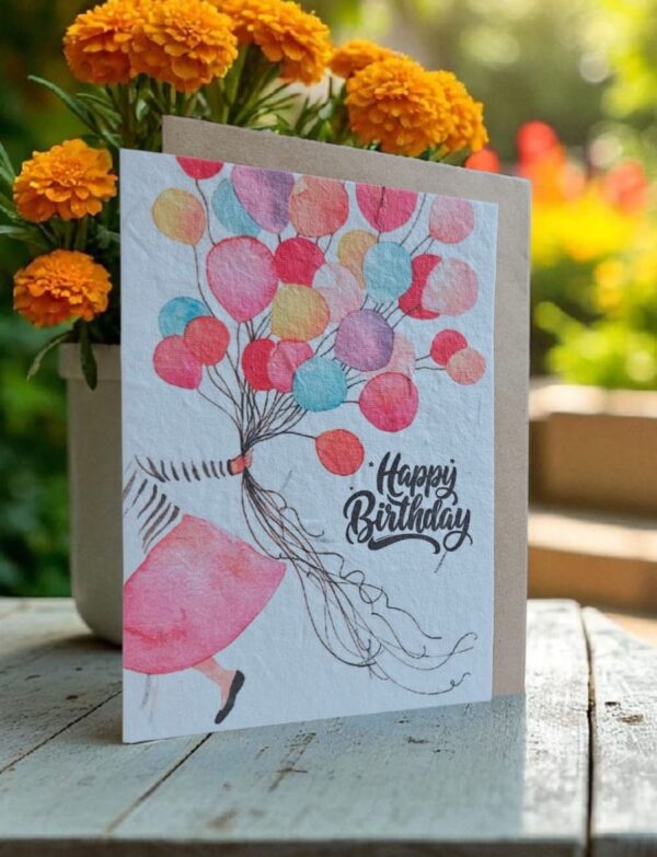 "Balloons" Plantable Greeting Card