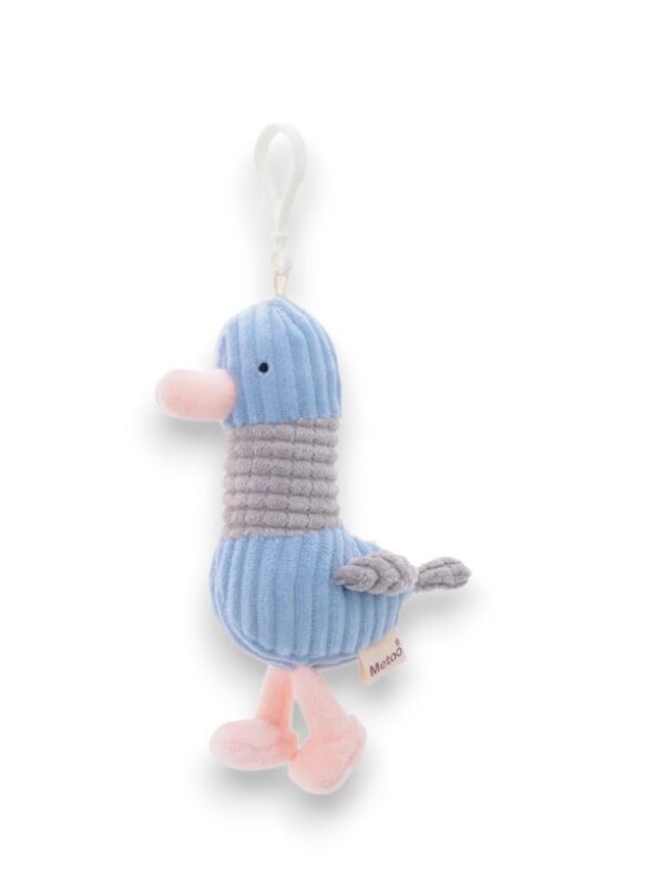 "Fashion Duck" Plush Doll Keychain (blue)