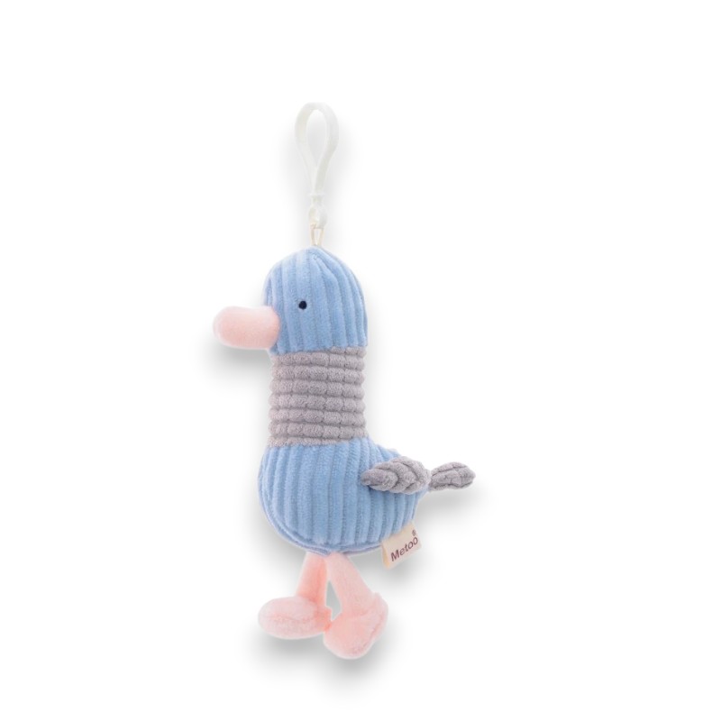 "Fashion Duck" Plush Doll Keychain (blue)