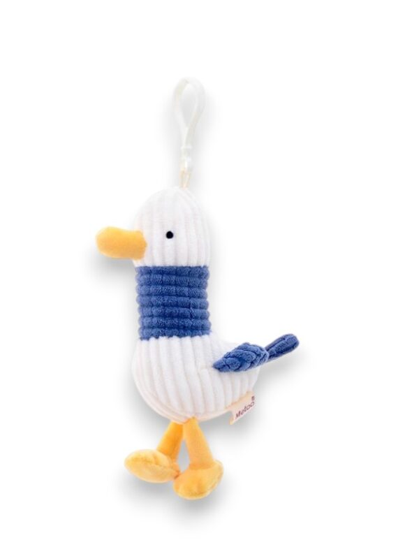 "Fashion Duck' Plush Doll Keychain (white)