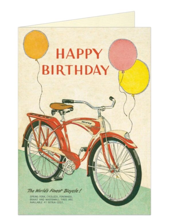 "Bicycle & Balloons" Birthday Greeting Card
