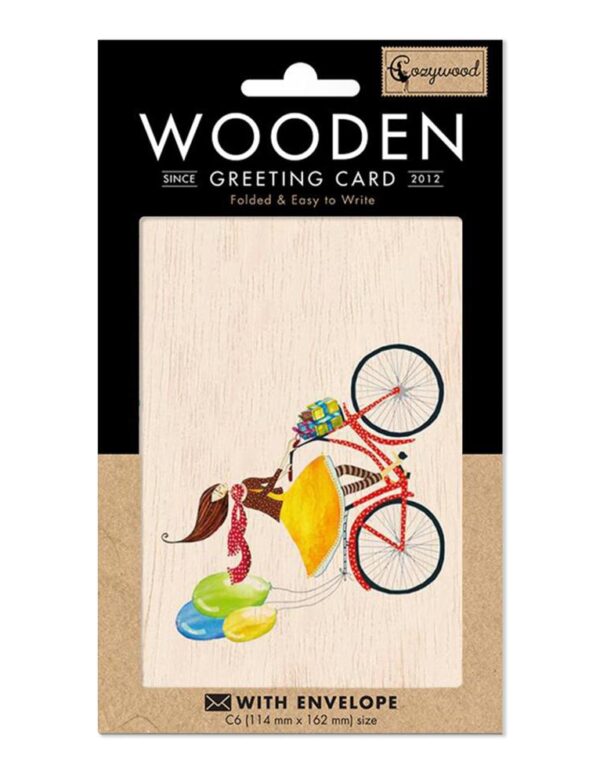 "Rider" Wooden Greeting Card