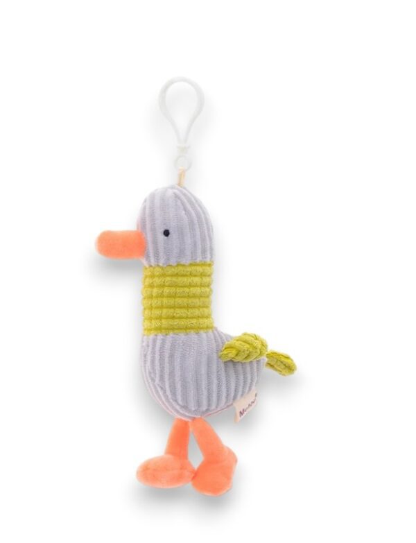 "Fashion Duck' Plush Doll Keychain (gray)