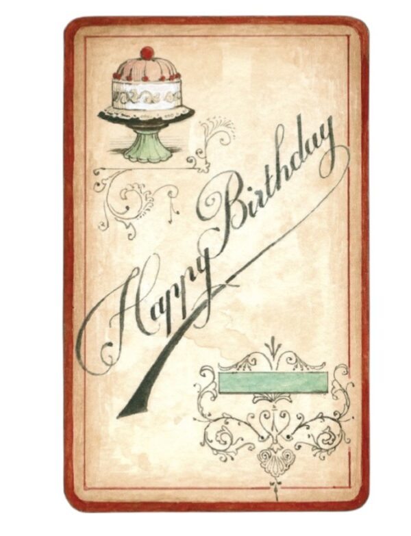 Vintage Happy Birthday Greeting card