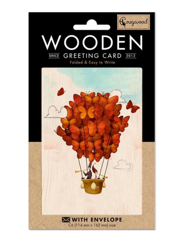 "Together In The Sky" Wooden greeting Card