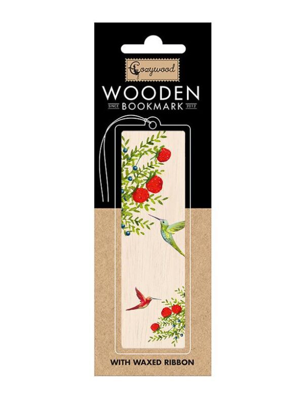 "Hummingbirds" Wooden Bookmark