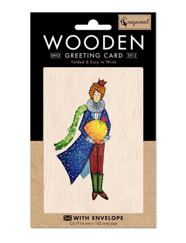 "Little Prince" Wooden greeting Card