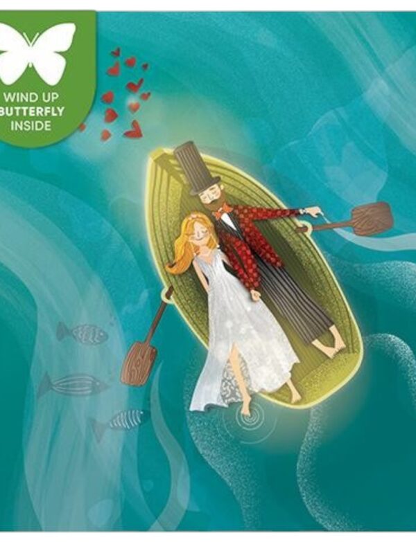"Newlyweds on a boat" Magic butterflies