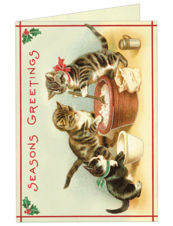 "CATS FESTIVE FEAST" Christmas Greeting Card