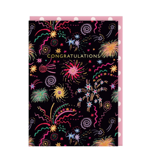 "Fireworks Congratulations" Greeting Card