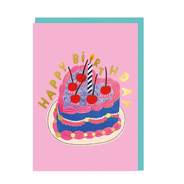 "Heart Cake" Birthday Greeting Card