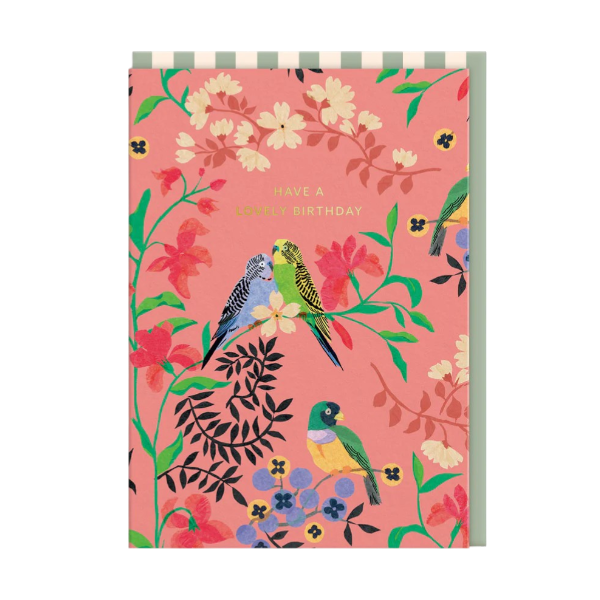 Have a Lovely Birthday Summer Birds Greeting Card