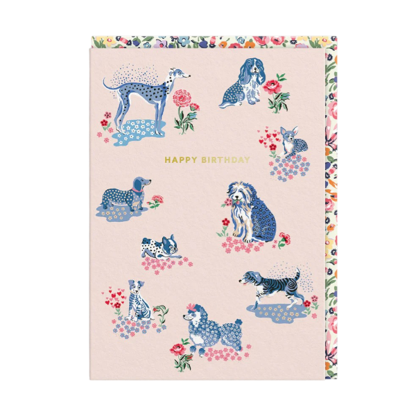 "Happy Birthday Puppy Fields" Greeting Card